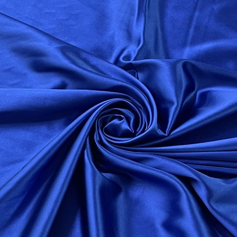 Premium Royal Blue Solid Celina Satin Fabric