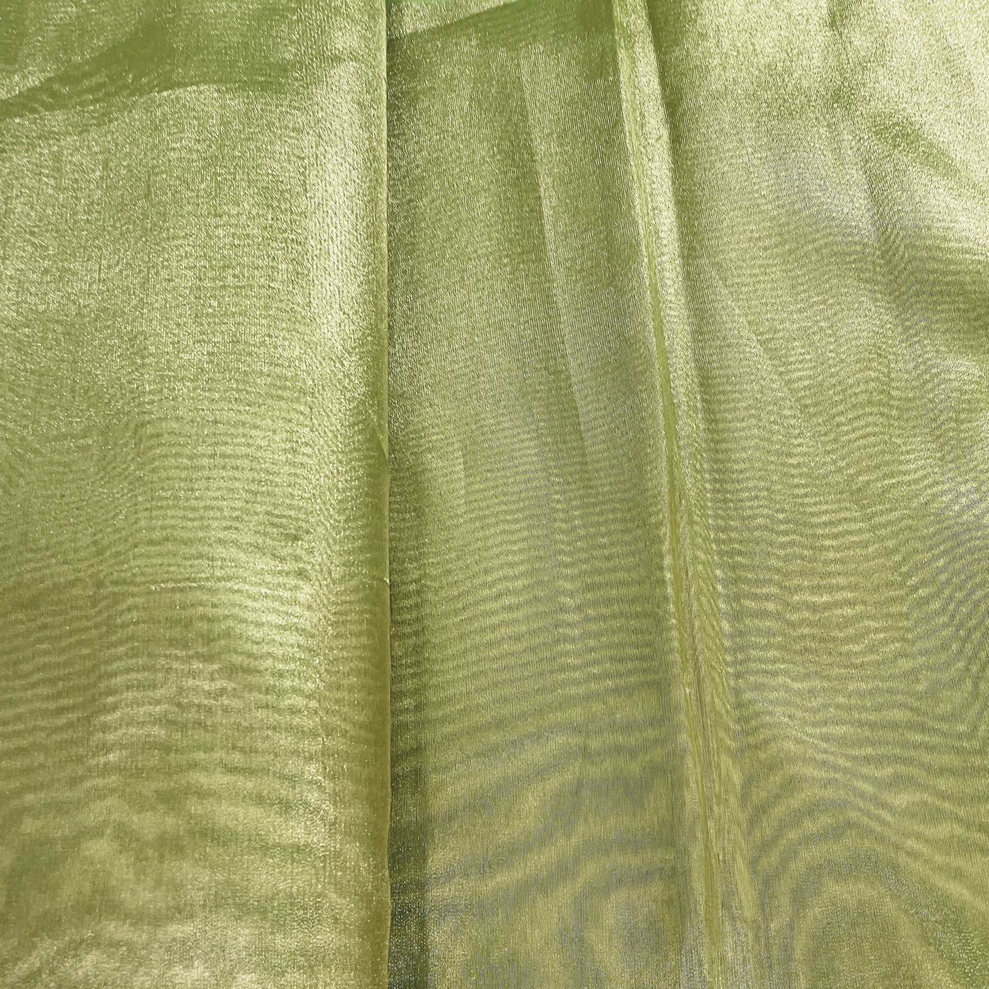 Olive Green Solid Tissue Fabric