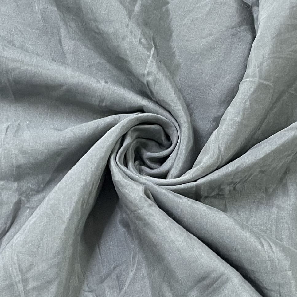Lava Gray Solid Shantoon Fabric