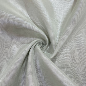Silver Solid Banarsi Satin Fabric