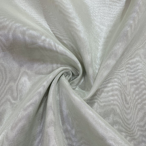 Silver Solid Banarsi Satin Fabric