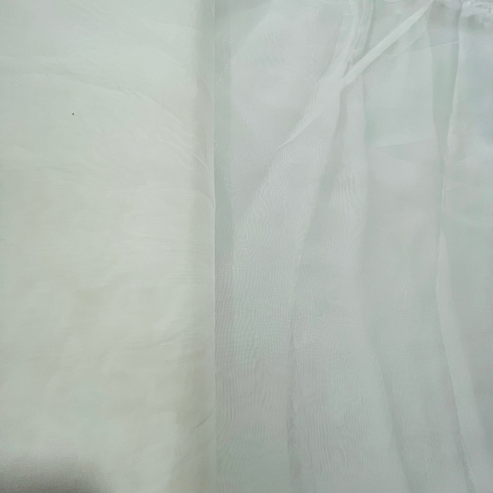 White Solid Dyeable Organza Silk Fabric - TradeUNO