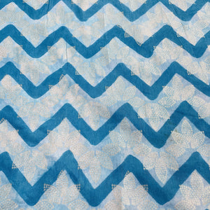 Sky Blue Chevron Dola Silk Jacquard Fabric