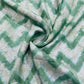 Green Chevron Dola Silk Jacquard Fabric
