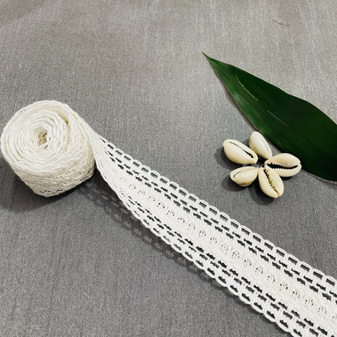 Off White Dyeable Cotton Lace PC-9231 - TradeUNO