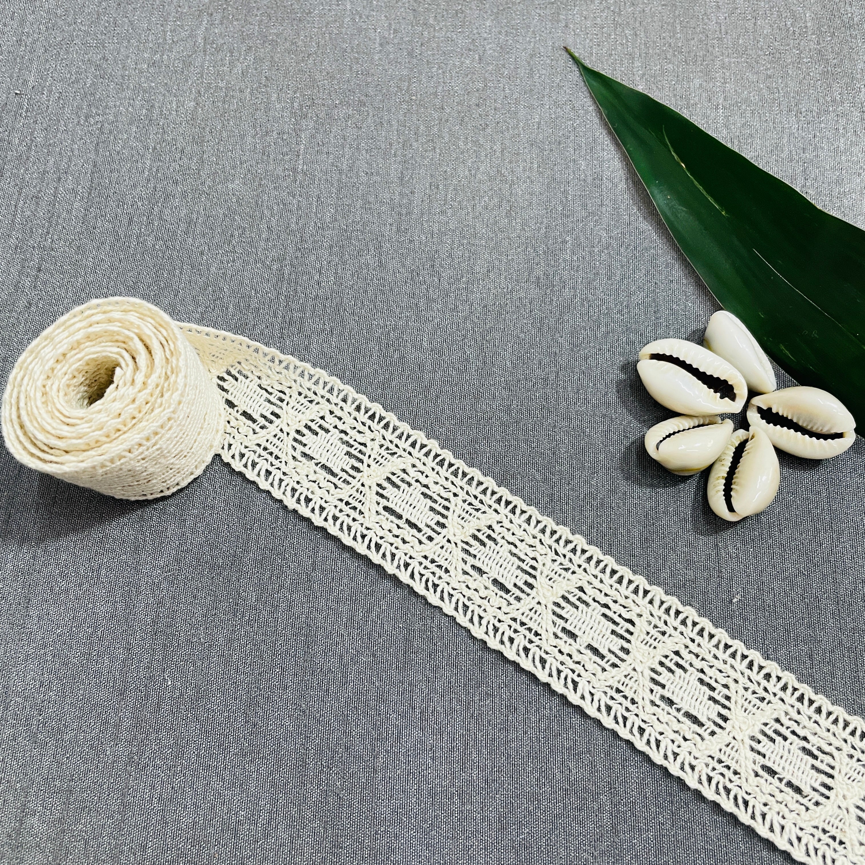 Off Cream Dyeable Cotton Lace PC-9200 - TradeUNO