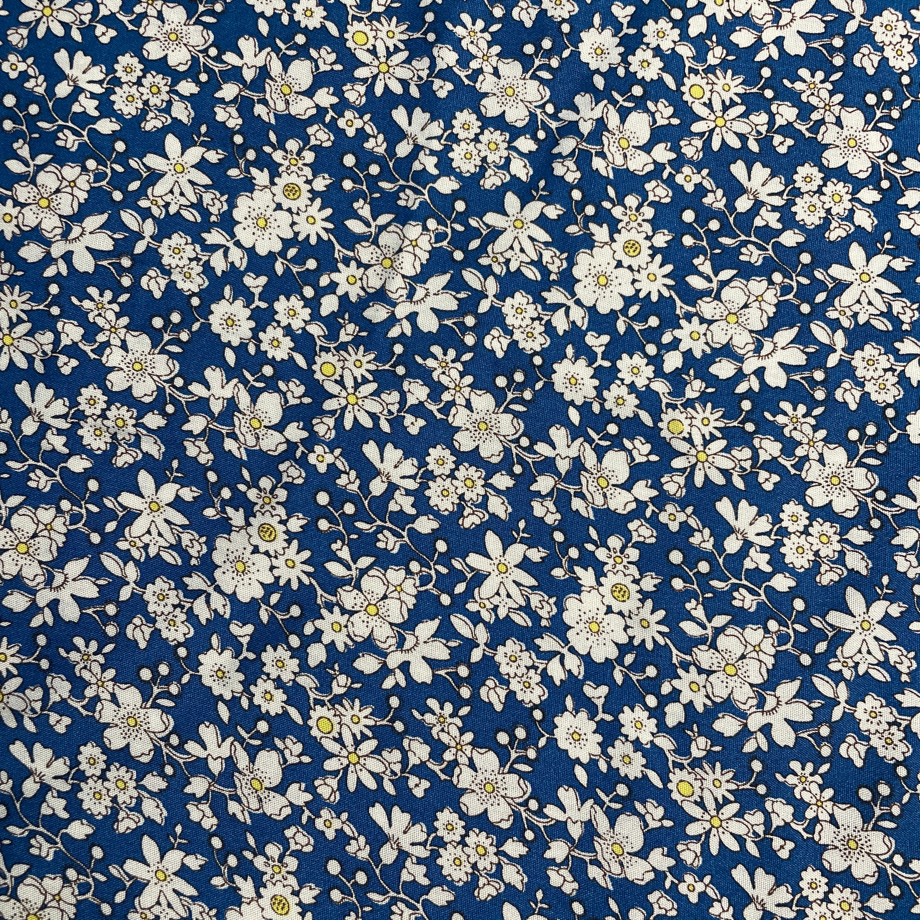 Exclusive Blue Floral Print Rayon Fabric