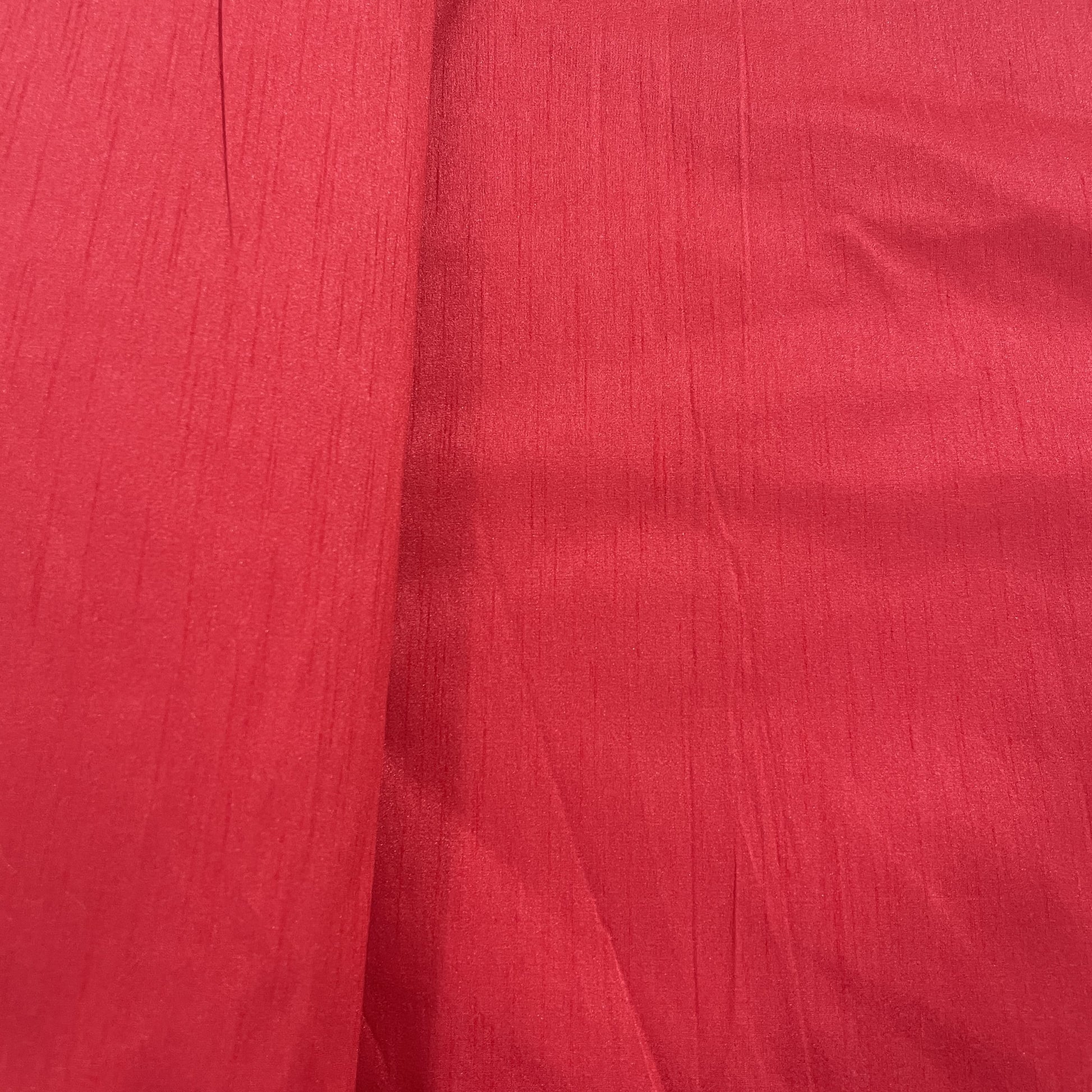Rose Red Solid Dupian Silk Fabric