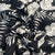 Exclusive Black White Floral Print Rayon Fabric