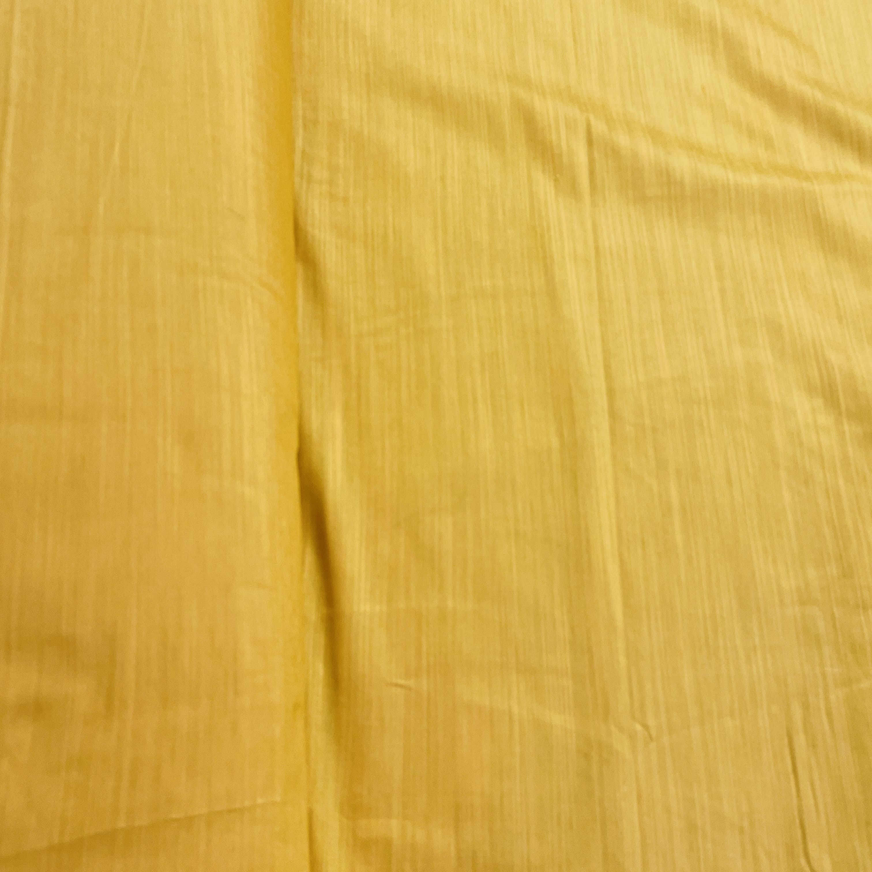 Yellow Solid Banarasi Cotton Slub Fabric