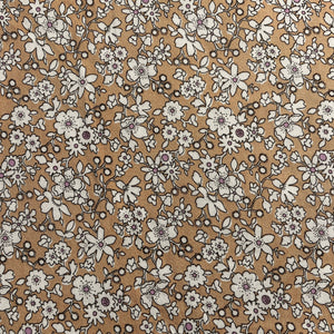 Exclusive Brown Floral Print Rayon Fabric