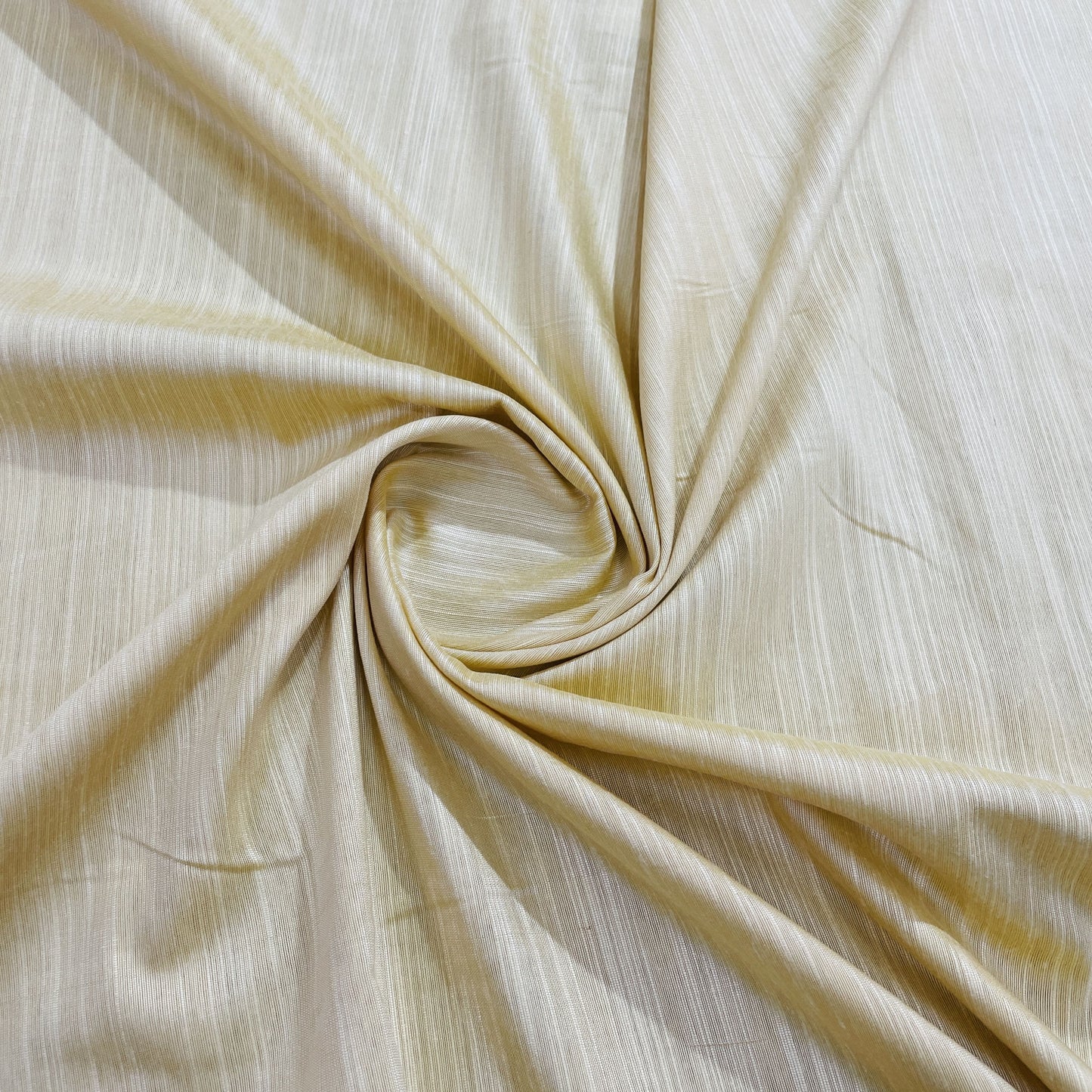 Dark Cream Solid Banarasi Cotton Slub Fabric