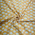 White & Yellow Geometerical Embroidery Cotton Schiffli Fabric - TradeUNO