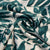 Exclusive White Green Tropical Print Rayon Fabric