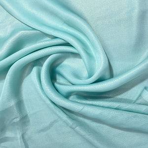 Aqua Blue Solid Gold Shimmer Geogrette Satin