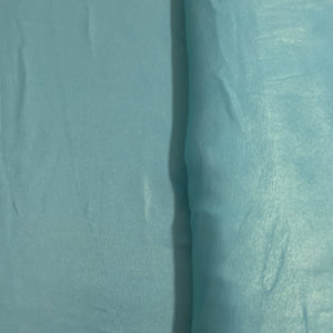 Aqua Blue Solid Gold Shimmer Geogrette Satin