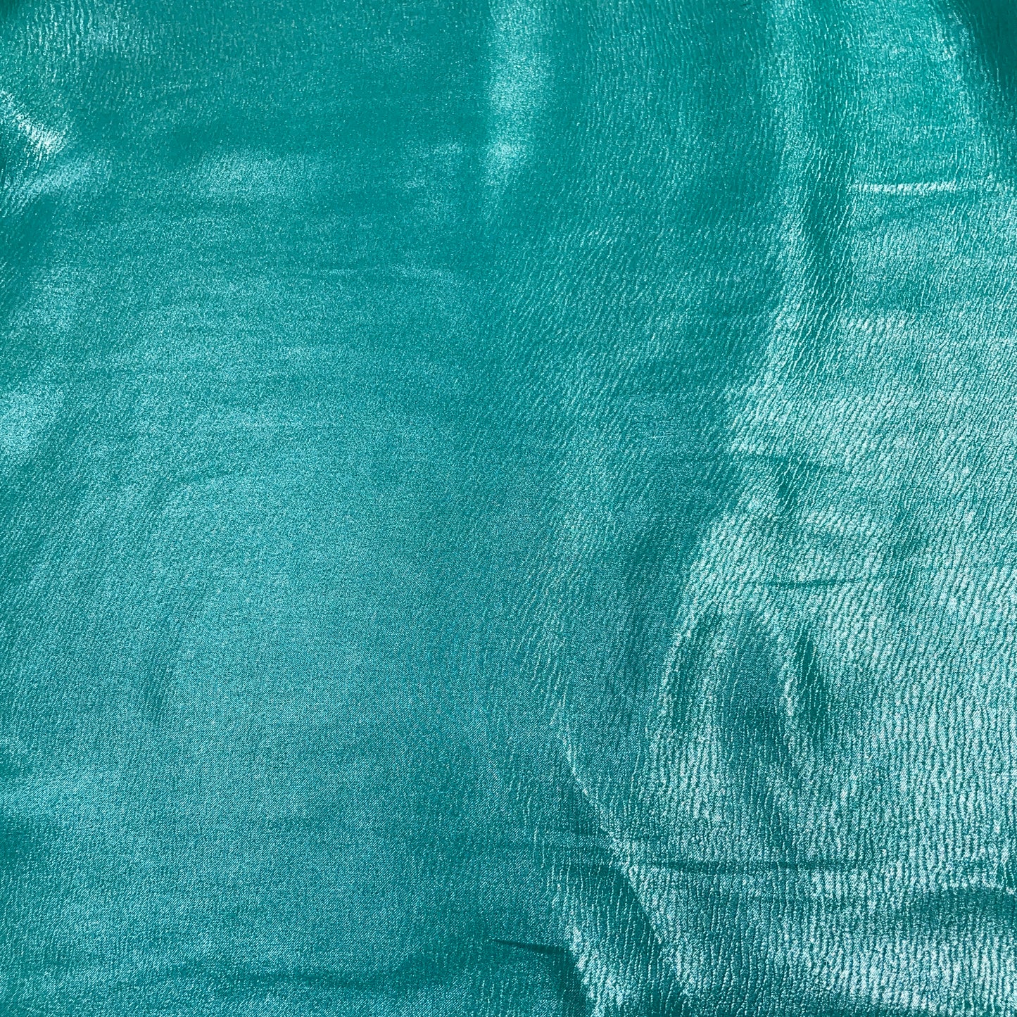 Green Solid Silver Shimmer Georgrette Satin - TradeUNO