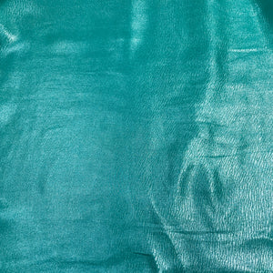 Green Solid Silver Shimmer Georgrette Satin - TradeUNO
