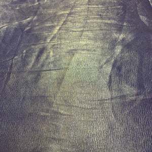 Navy Blue Solid Gold Shimmer Georgrette Satin - TradeUNO