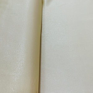 Cream Solid Silver Shimmer Georgrette Satin - TradeUNO