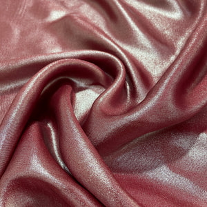 Rose Red Solid Silver Shimmer Georgrette Satin - TradeUNO