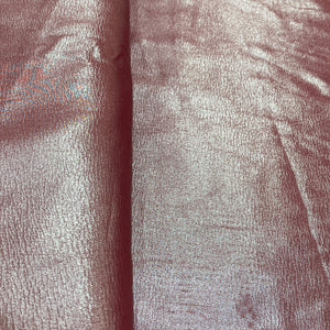Rose Red Solid Silver Shimmer Georgrette Satin - TradeUNO