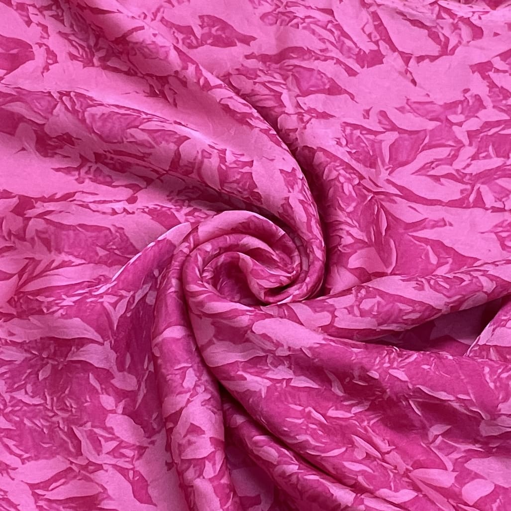 classic pink crushed bemberg silk
