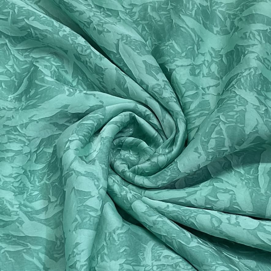 classic light green crushed bemberg silk