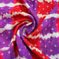 Purple & Red Shibhori Print Russian Jacquard Fabric