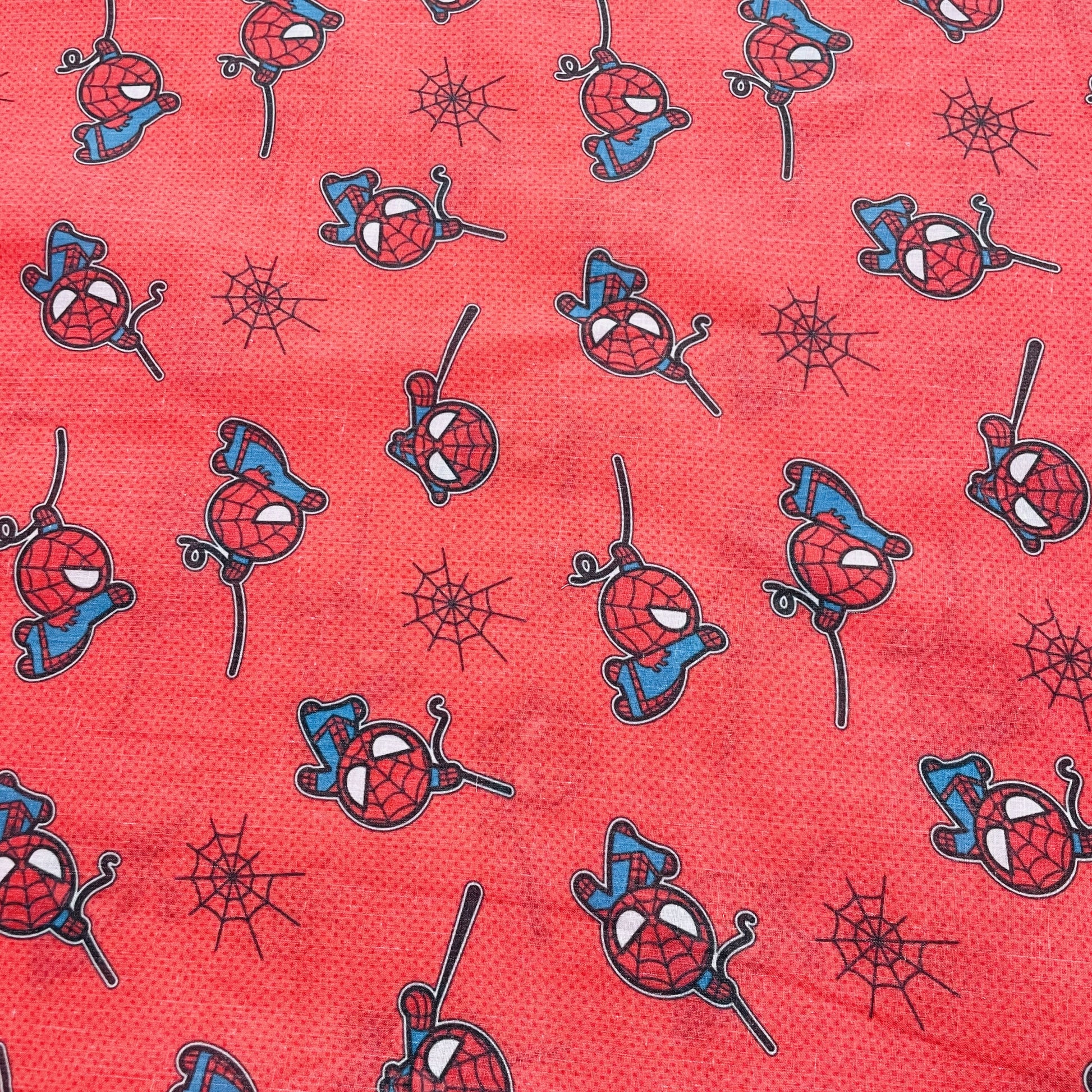 Red Kids Print Cotton Fabric