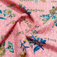 Pink & Blue Floral Embroidery Schiffli Cotton Schiffli Fabric