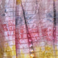 Red Shibori Embroidery Chinnon Fabric