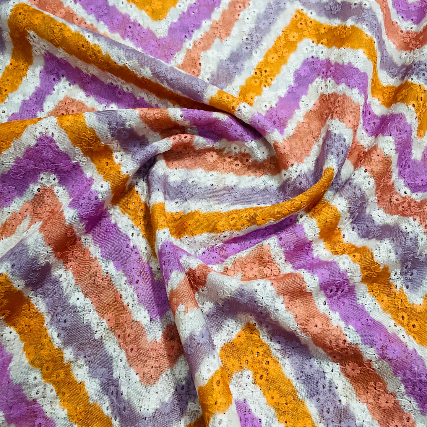 multicolor chevron embroidery schiffli cotton schiffli fabric cotton schiffli 18