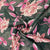Black & Pink Floral Brasso Georgette Fabric