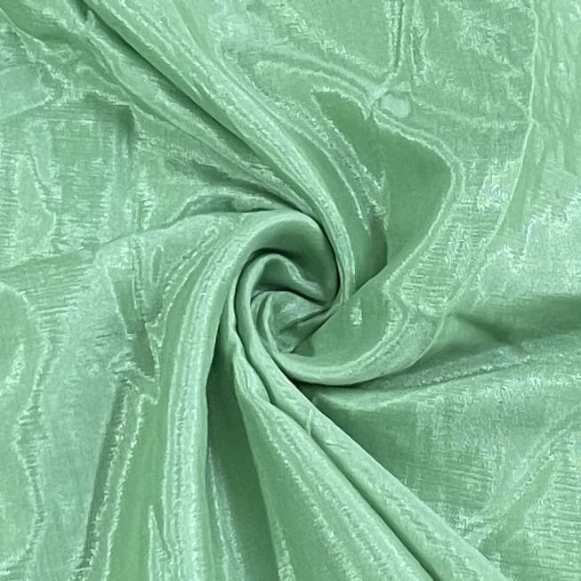 Buckingham Gardens Green Solid Shantoon Fabric
