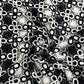 Classic Black White Floral Embroidery Cotton Schiffli Fabric