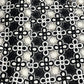 Classic Black White Floral Embroidery Cotton Schiffli Fabric