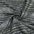 Classic Grey Gold Stripes Foil Print Silk Fabric