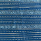 Classic Teal Blue Gold Stripes Foil Print Silk Fabric