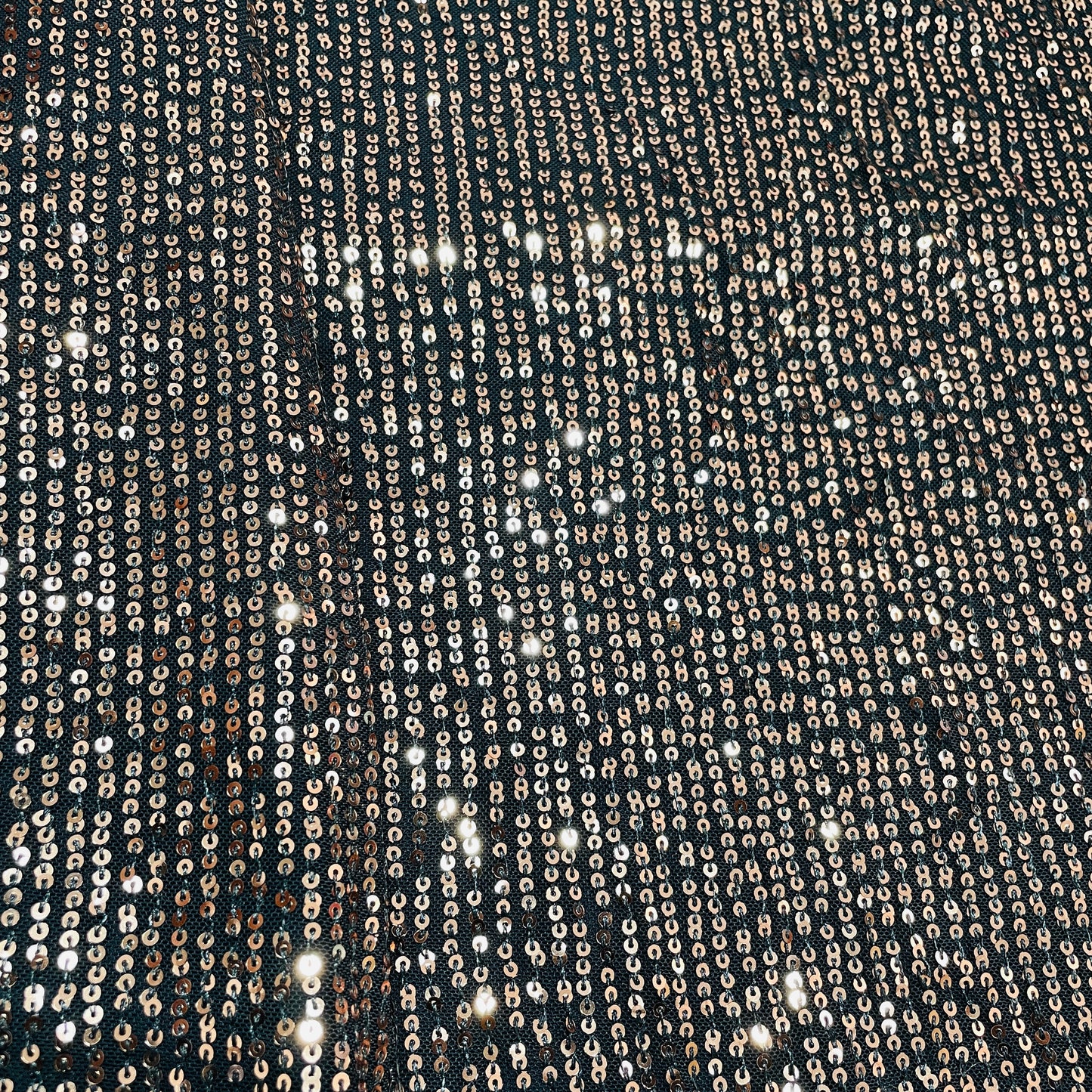 Black & Golden Sequence Embroidery Net Fabric - TradeUNO