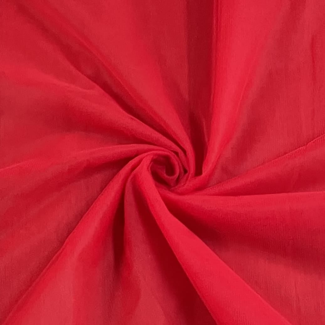 Classic Red Solid Net Fabric