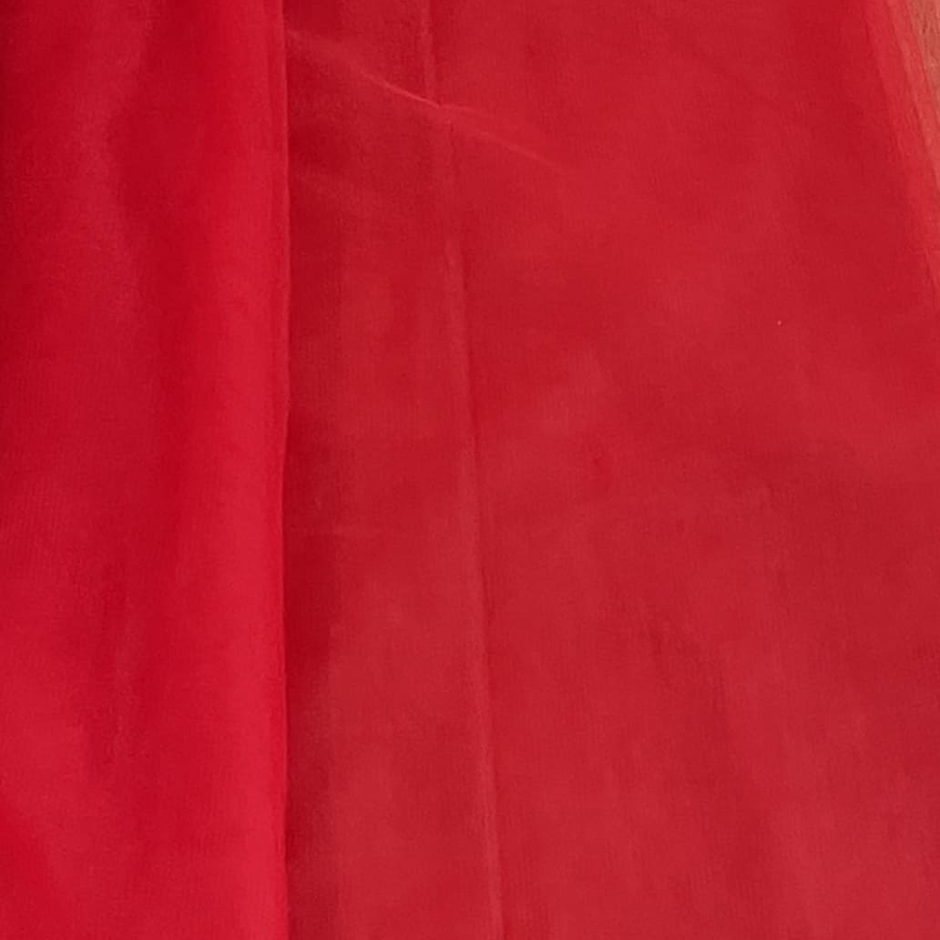 Classic Red Solid Net Fabric