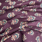 Maroon Handblock Print Cotton Fabric