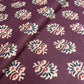 Maroon Handblock Print Cotton Fabric