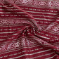 Classic Red Gold Stripes Foil Print Silk Fabric