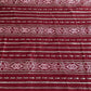 Classic Red Gold Stripes Foil Print Silk Fabric