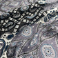 Grey Black Ajrakh Print Cotton Fabric