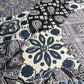 Grey Black Ajrakh Print Cotton Fabric