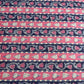 Pink Blue Flower Print Cotton Fabric