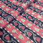 Pink Blue Flower Print Cotton Fabric